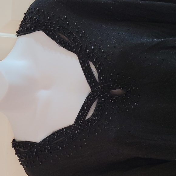 NWT Addition Elle Metallic Beaded Black Sweater Tunic X - Picture 2 of 8
